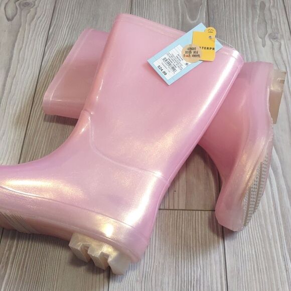 (69-3629)โ๐ฅ3/$20๐ฅ  Cat & Jack Pink Rain Boots Size 6 - Picture 6 of 11